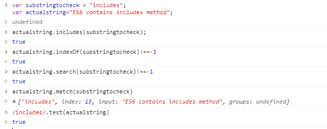 javascript string includes
